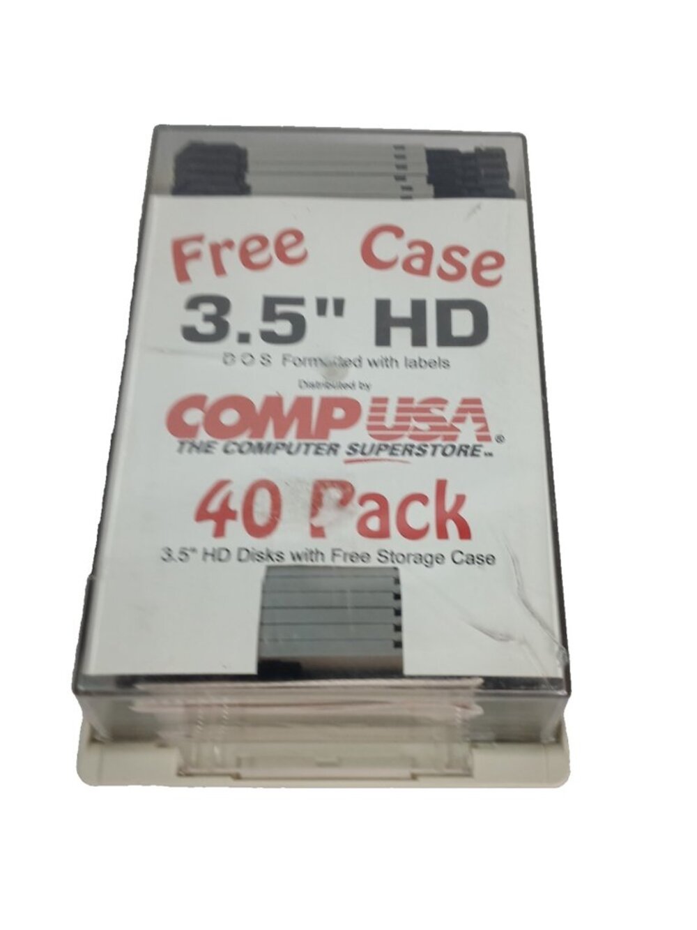 Comp USA Qty 40 3.5" Diskettes 1.44 MB PC Formatted Case Included